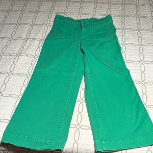 LOFT Palmer Wide Leg Vibrant Green Casual Pants